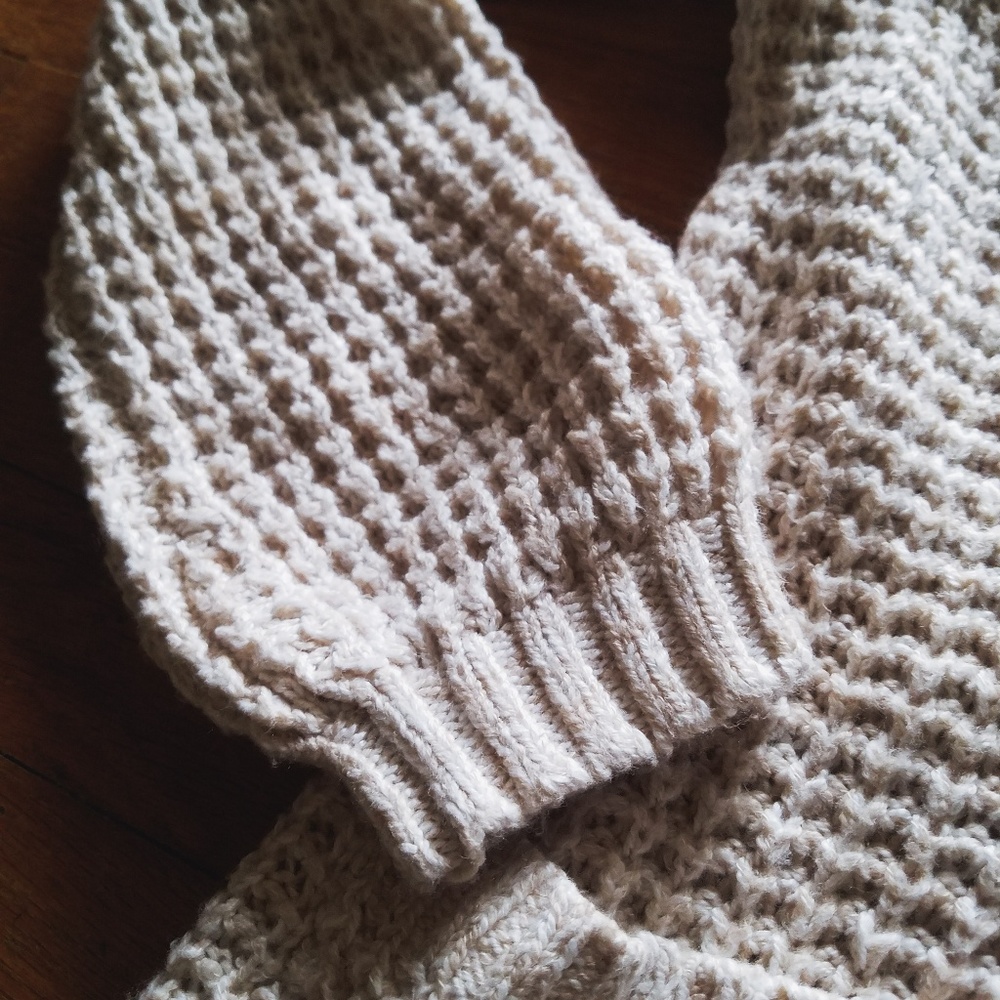 SOLD! Charmed Gathering"-Waffle Knit Cardigan - Picture 5 of 6